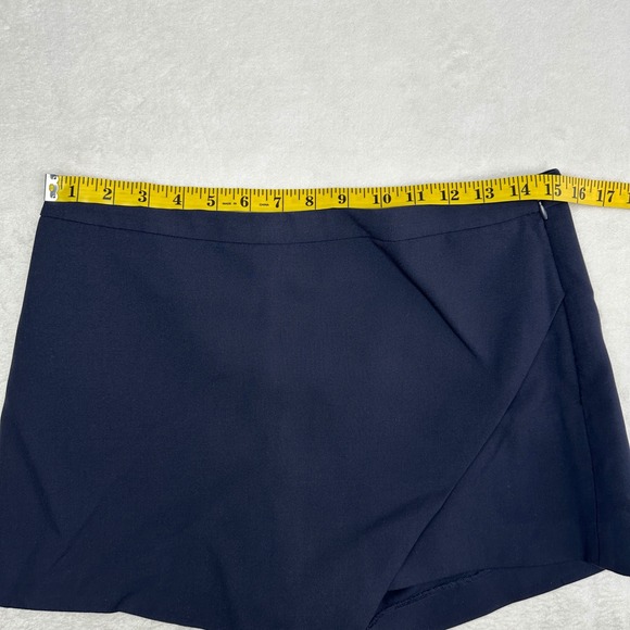 Babaton Aritzia Navy Blue Wrap Front Skort Mini Skirt Shorts Size 10 - Picture 5 of 9